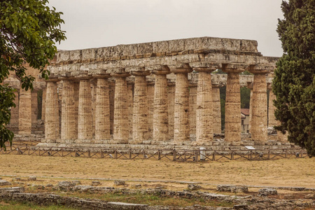 意大利, 奇伦托, 考古遗址的 Paestum, 雅典娜寺也称为切雷雷寺