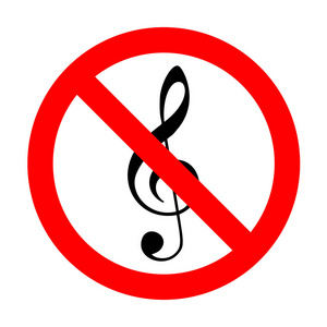 没有音乐小提琴谱号标记。G clef.No 高音谱号