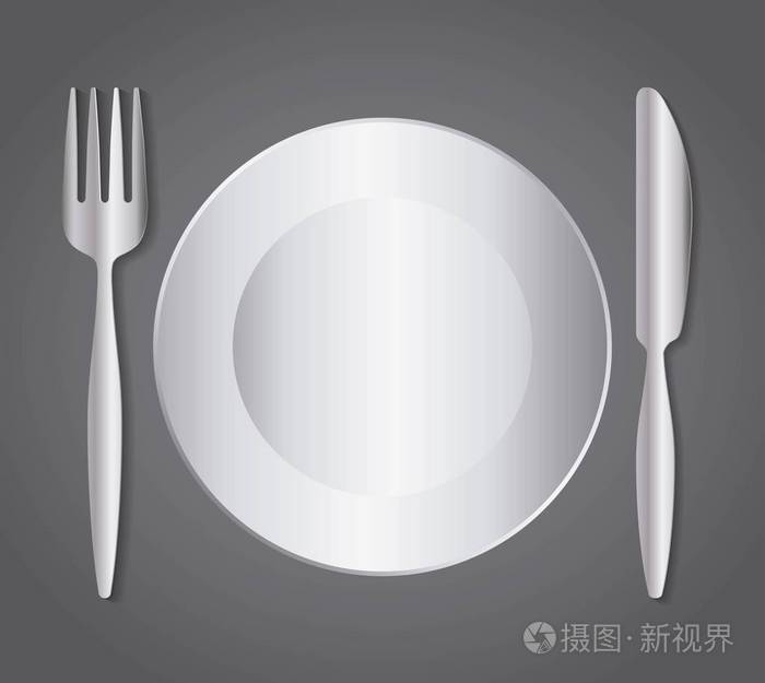 餐叉刀餐具符号