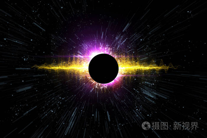 宇宙黑洞 3d 图