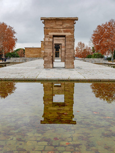 西班牙马德里 debod 寺秋季