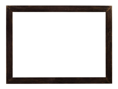 现代扁平深棕色木制相框