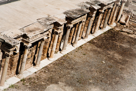 在土耳其古代废墟的剧院