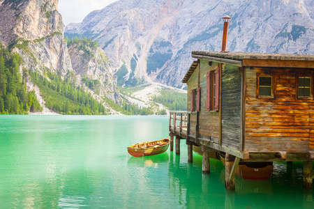 Braies 湖洛米蒂地区，意大利