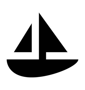 帆船矢量图标