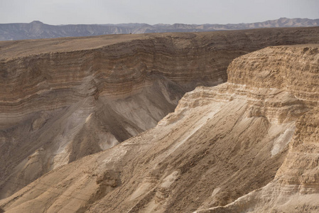 岩石形成在峡谷, 马萨达, 犹太沙漠, 死海地区, 以色列