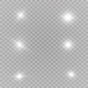 白色闪亮背景设计: 元素图矢量透明圣诞装饰