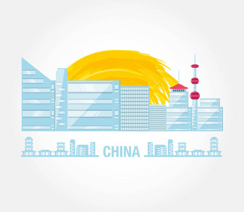 中国文化建筑图标图片