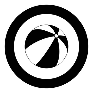 儿童球图标黑颜色圆圈