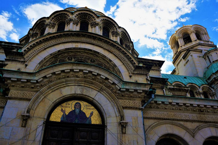 亚历山大亚历山大涅夫斯基大教堂的细节在索非亚