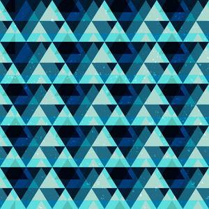 蓝色三角形无缝模式