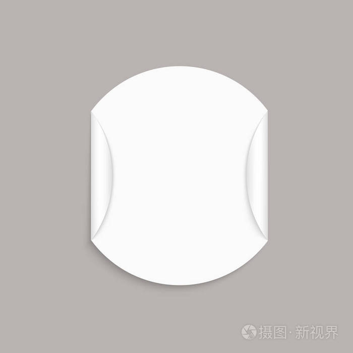空白的白色圆形贴纸