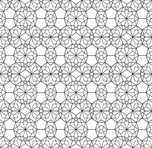 矢量现代无缝几何图案网格黑白