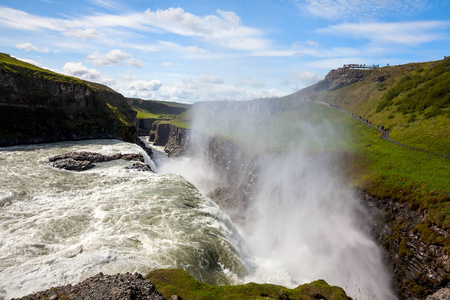 在冰岛 gullfoss 瀑布