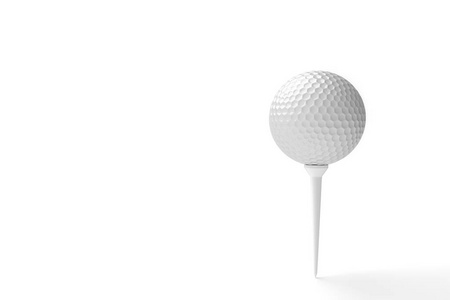 高尔夫球在白色背景上分离。3d 图