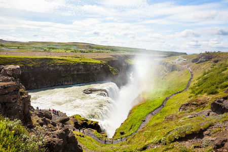 在冰岛 gullfoss 瀑布