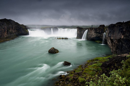 冰岛的美丽 Godafoss 瀑布