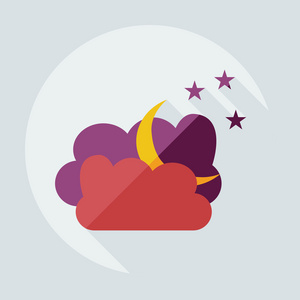 扁丝的现代化设计与阴影图标穆斯林天堂