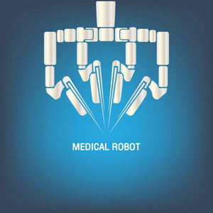 医用机器人图标矢量