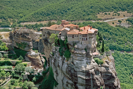 圣洁的拉姆修道院在米特奥拉复杂，希腊