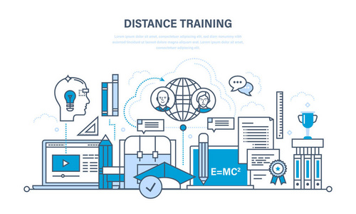 现代教育，学习技术 远程在线课程 文学 培训程序