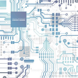 矢量电路板插图。抽象技术