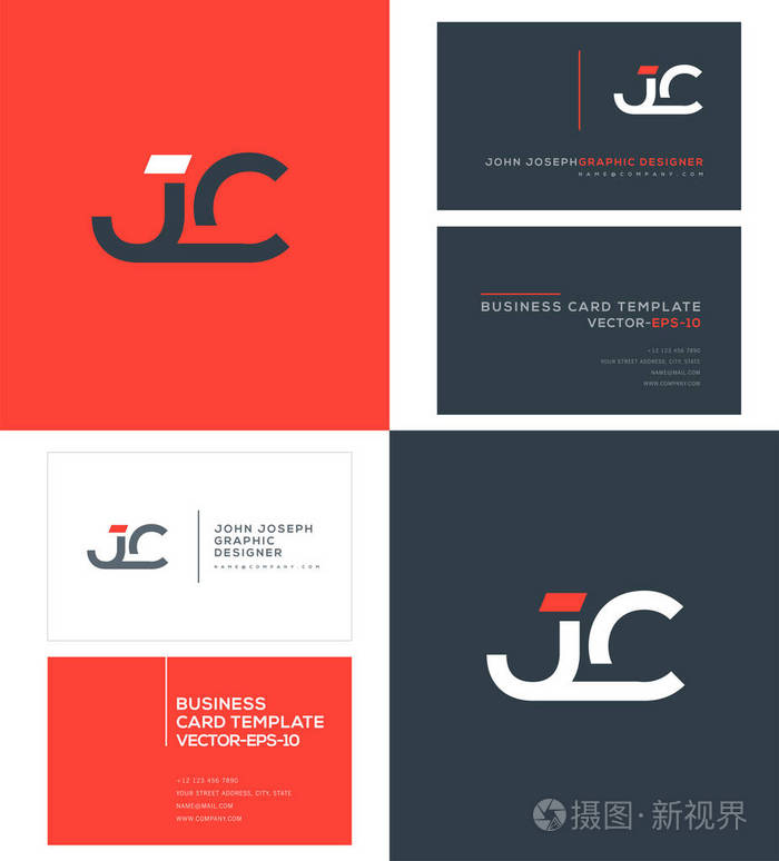 联合jc 字母矢量图