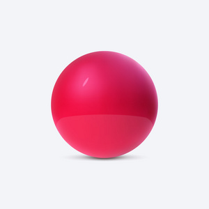 3d 有光泽的塑料红球