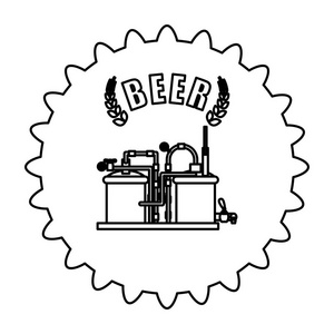 轮廓啤酒帽徽图标图像
