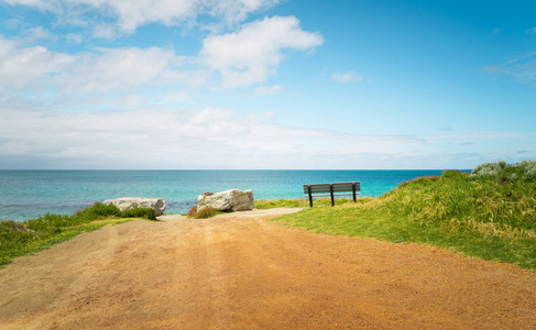 Cape Leeuwin 视图的海景