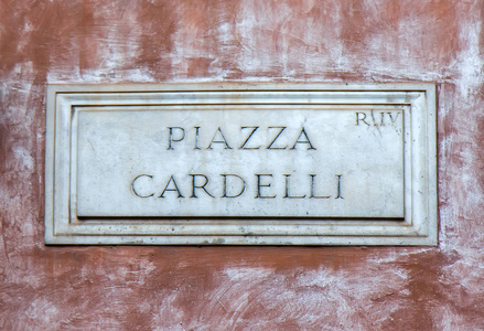 意大利罗马街头标志广场 Cardelli