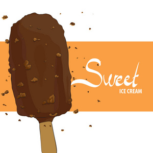 甜甜的巧克力冰淇淋