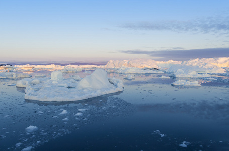 冰川和格陵兰的冰山