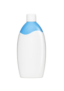 空白白色塑料化妆品, 洗发水或凝胶瓶