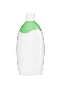 空白白色塑料化妆品, 洗发水或凝胶瓶