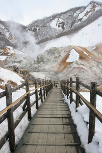 雪山和楼梯图片