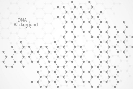 抽象的 Dna 背景。矢量图。美丽的螺旋分子的结构