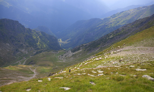 在罗马尼亚 Fagaras 山的景观