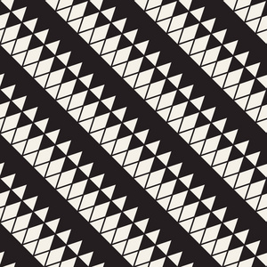 矢量无缝黑白半色调线网格模式。抽象几何背景设计