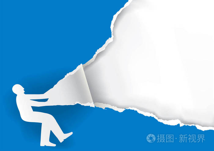 人纸剪影撕纸背景