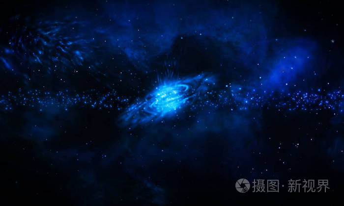 美丽的蓝色银河背景
