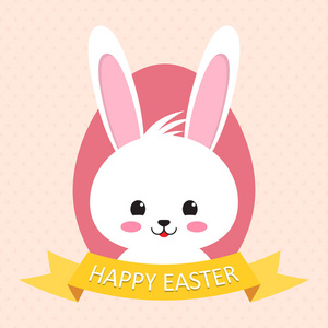 贺卡与复活节兔子和鸡蛋的形象