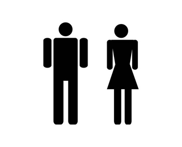 洗手间的男性女性标志图标