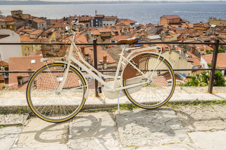 美丽 Piran，斯洛文尼亚的全景