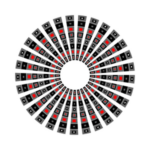 圆几何旋转图案
