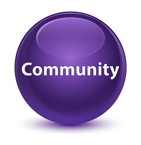 社区玻璃紫色圆形按钮