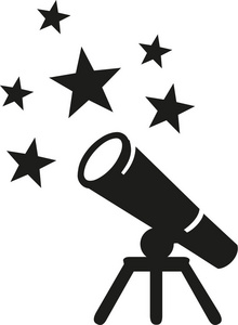 望远镜象征着星星