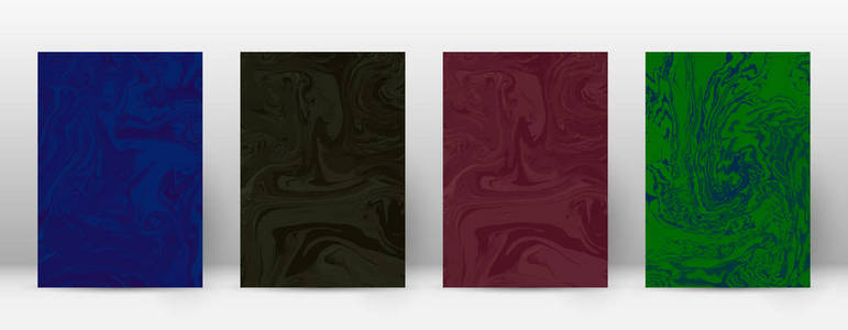 抽象封面现代设计模板可爱的 suminagashi 大理石简约的时髦传单