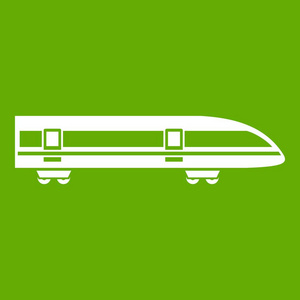 现代高速列车图标绿色