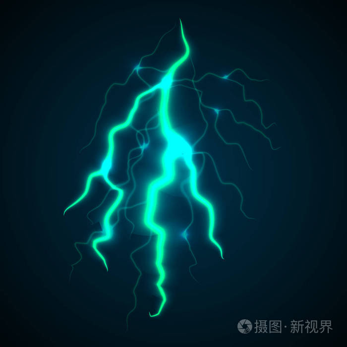 风暴轻雷电的概念背景, 现实主义风格插画-正版商用图片0g4xz8-摄图新